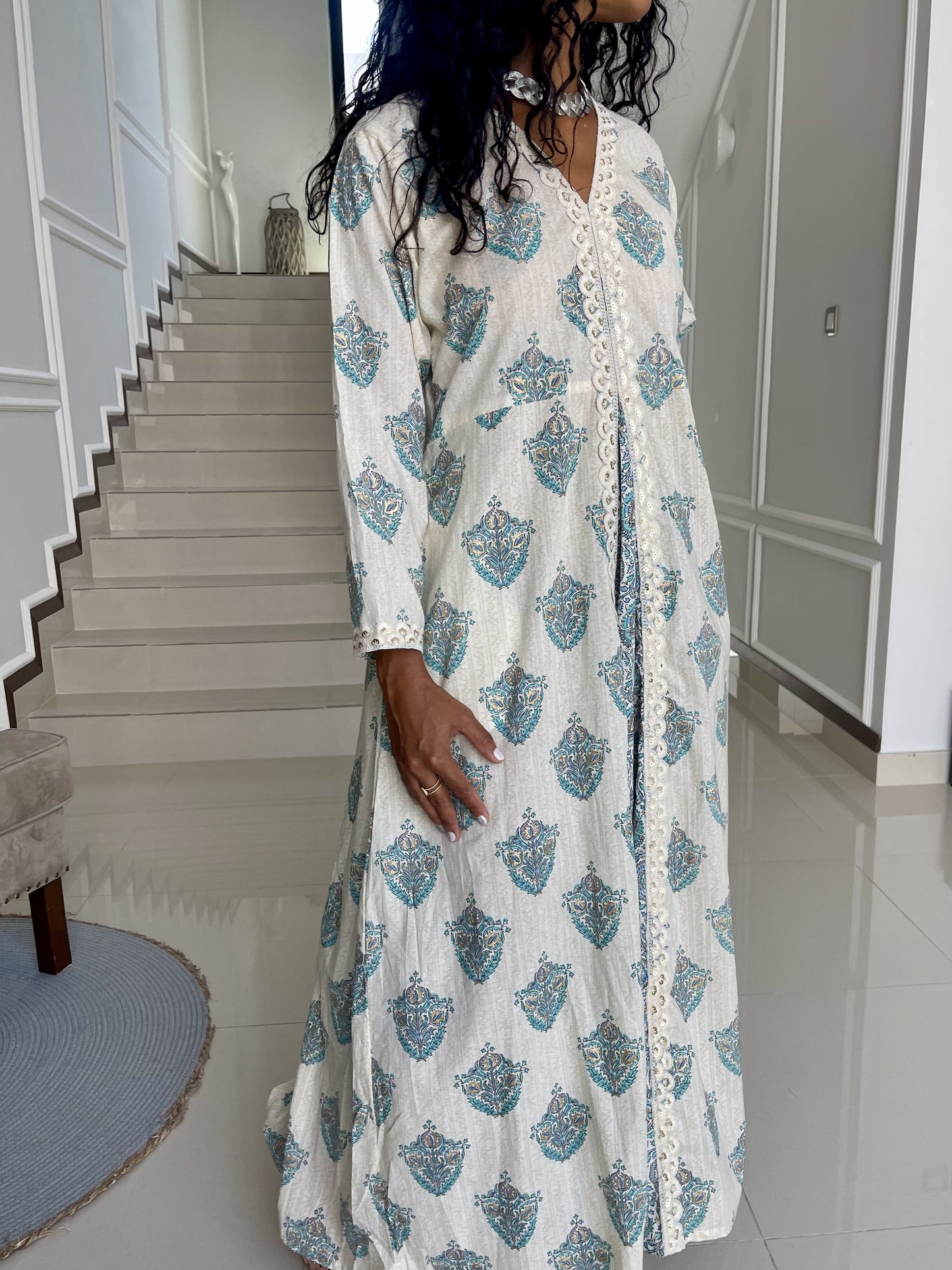 Amira-Glow-Jalabiya-maxi-Dress-full-length-and-full-sleeve-with-indian-design-blue-color