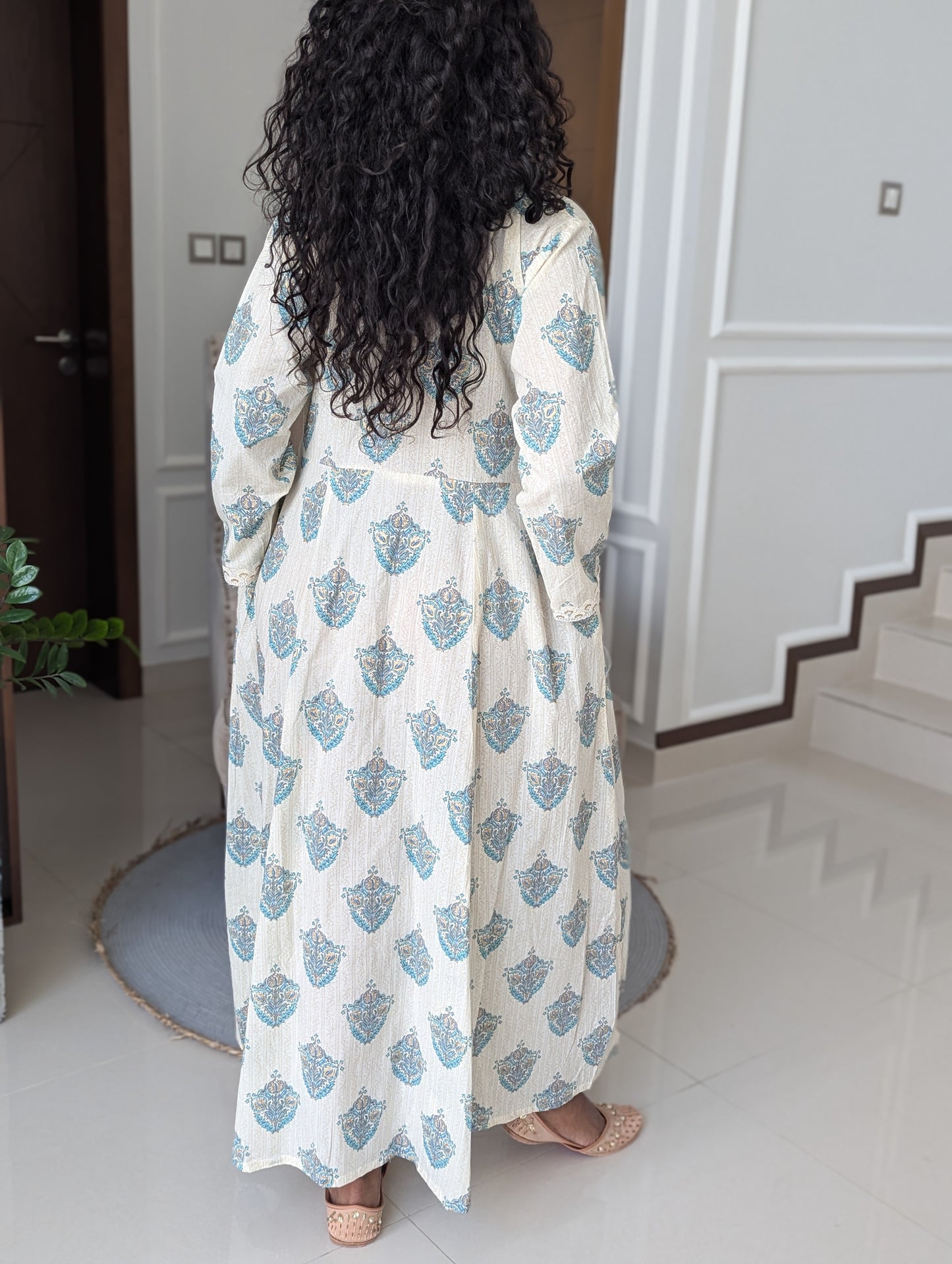 Amira-Glow-Jalabiya-maxi-Dress-full-length-and-full-sleeve-with-indian-design-blue-color