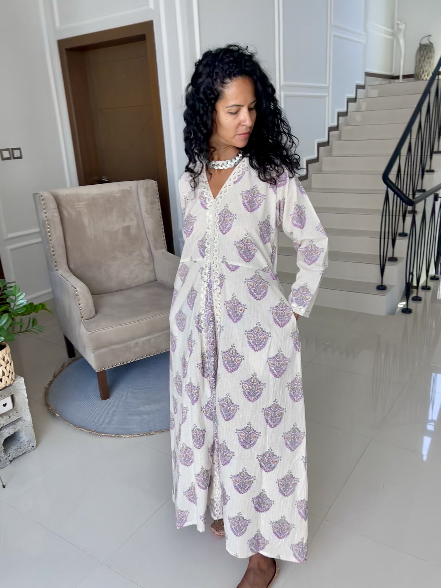 Amani-Dream-Jalabiya-maxi-Dress-full-length-and-full-sleeve-with-indian-design-purple-color