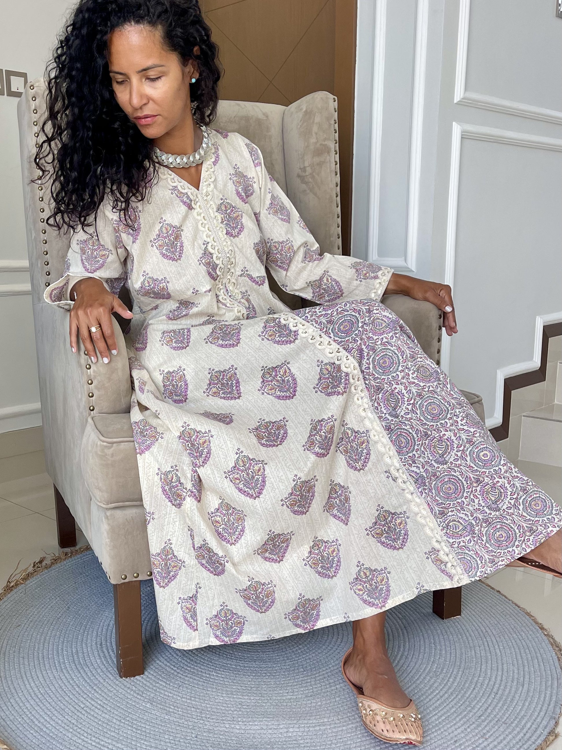 Amani-Dream-Jalabiya-maxi-Dress-full-length-and-full-sleeve-with-indian-design-purple-color