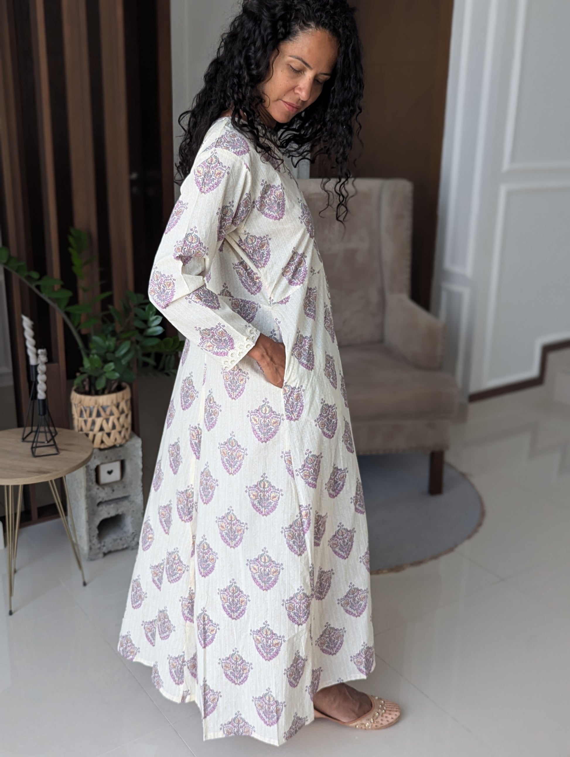 Amani-Dream-Jalabiya-maxi-Dress-full-length-and-full-sleeve-with-indian-design-purple-color