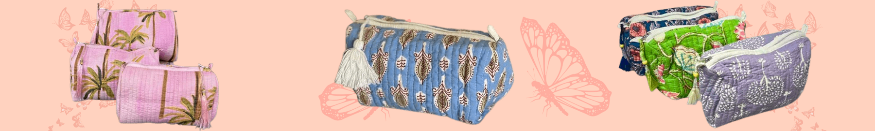 Cotton Toiletry Bags & Travel Pouches