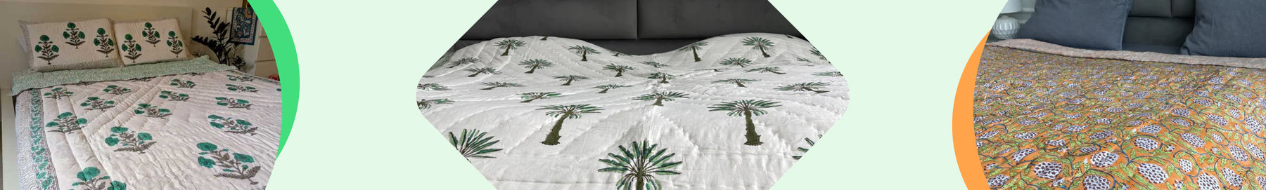 Hand Block Printed Double Quilts