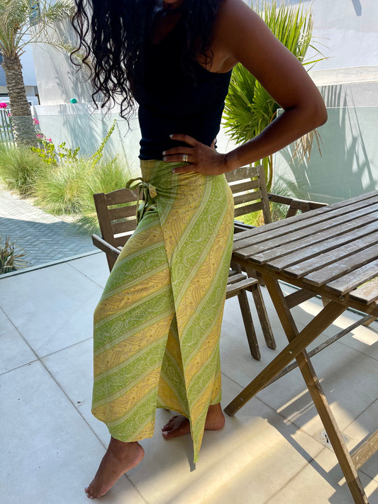 Wrap Pants - Green Gold