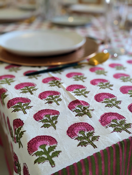 table cover with small pink floral design(1)