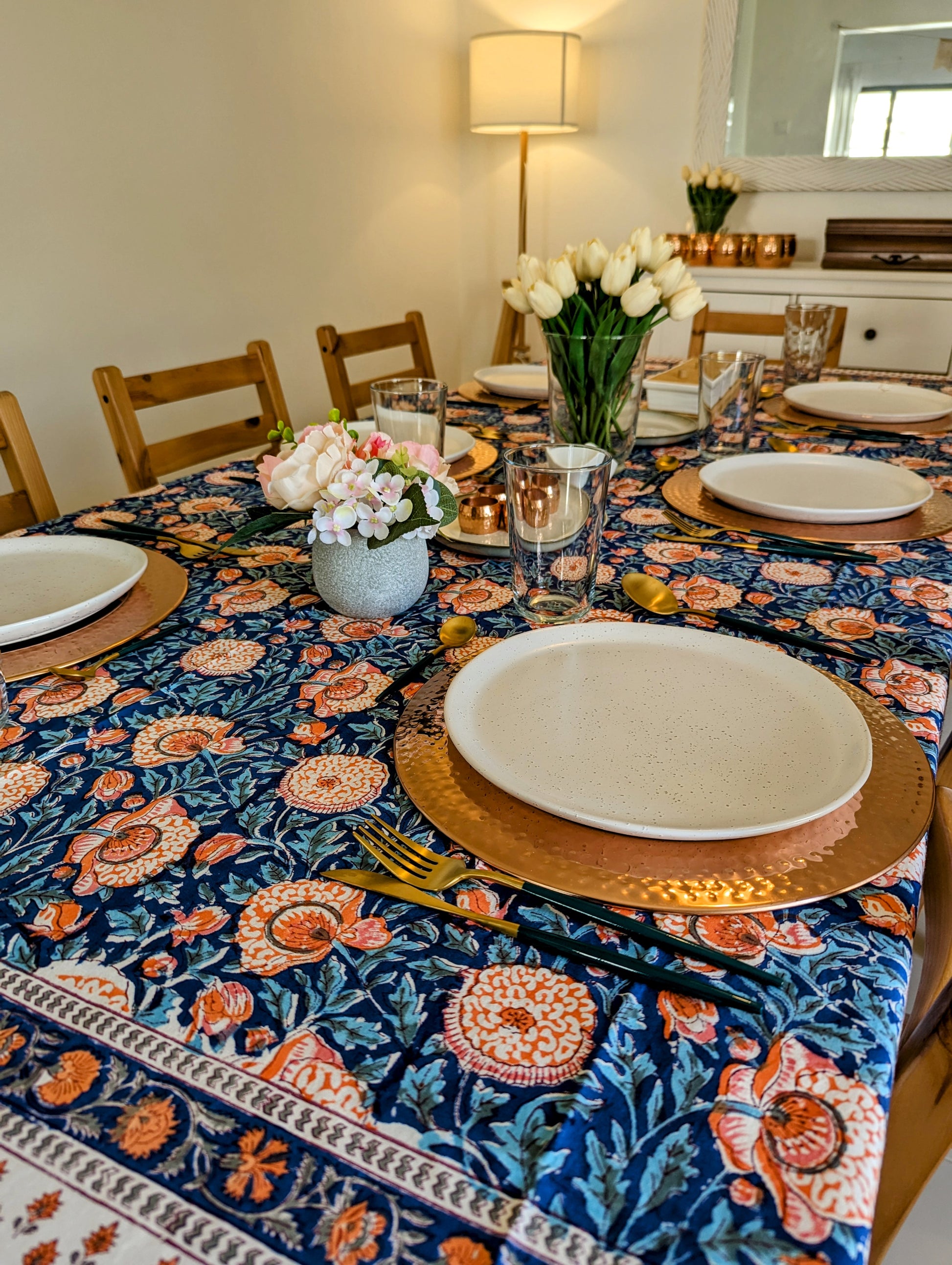 table cover with orange tango design(1)