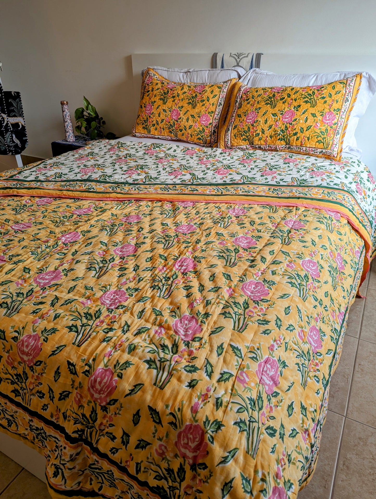 Double Quilt - Pink Rose