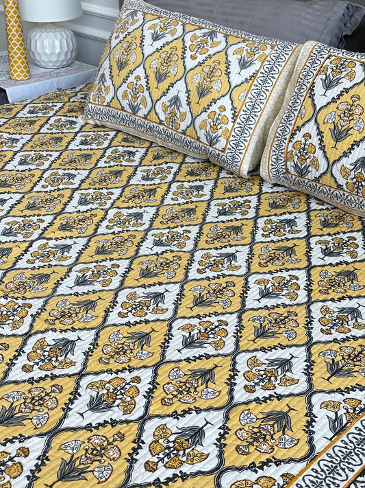 Rajasthani Comforter - Yellow Treasure