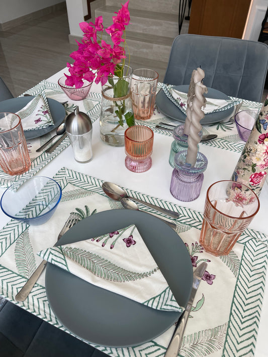 Placemats & Napkins - Palm & Flower