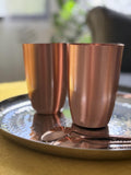 polished smooth copper tumbler made from pure copper for drinking water