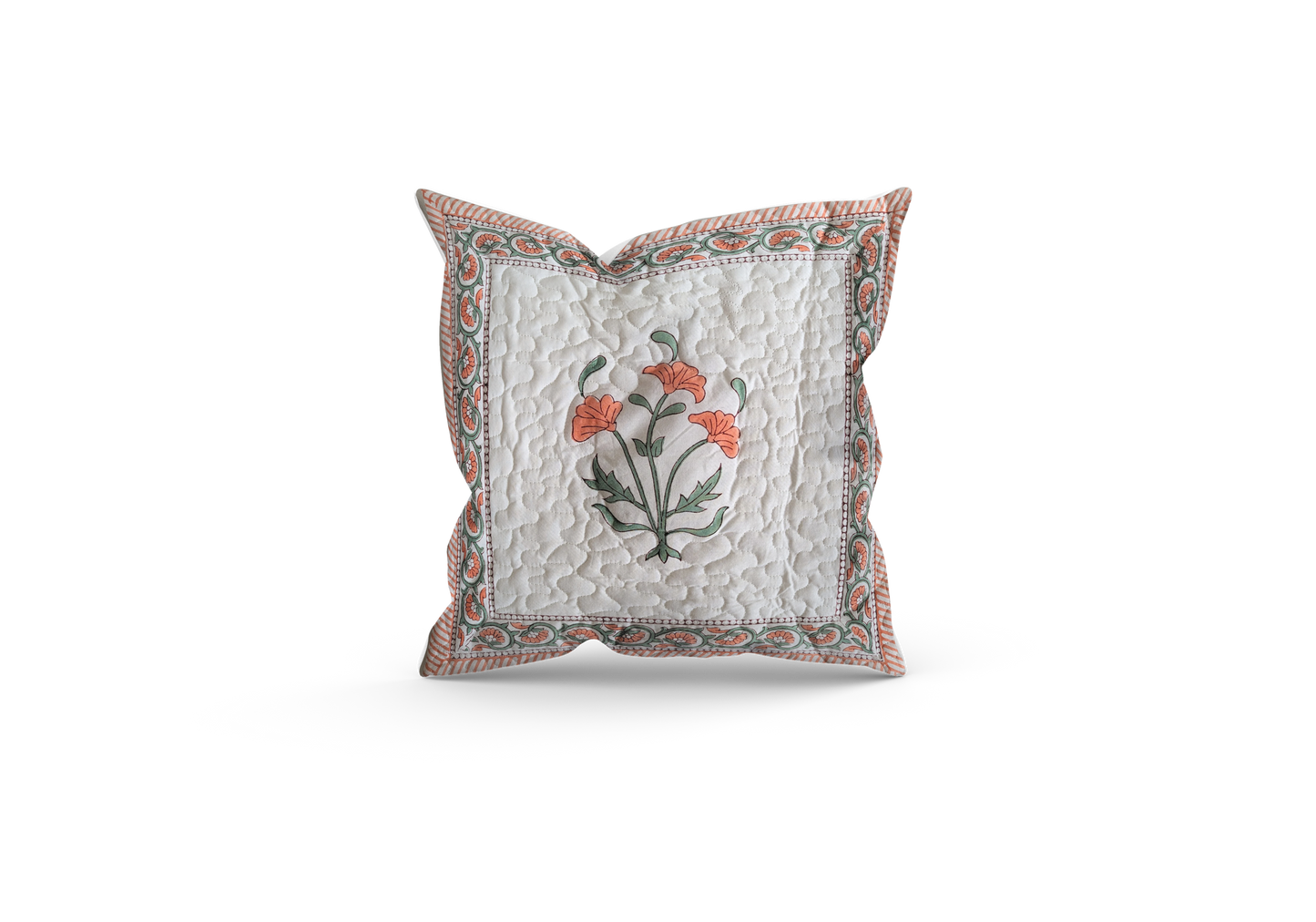 quilted-cushion-cover-with-orange-flower-design-in-the-center-and-orange-floral-border