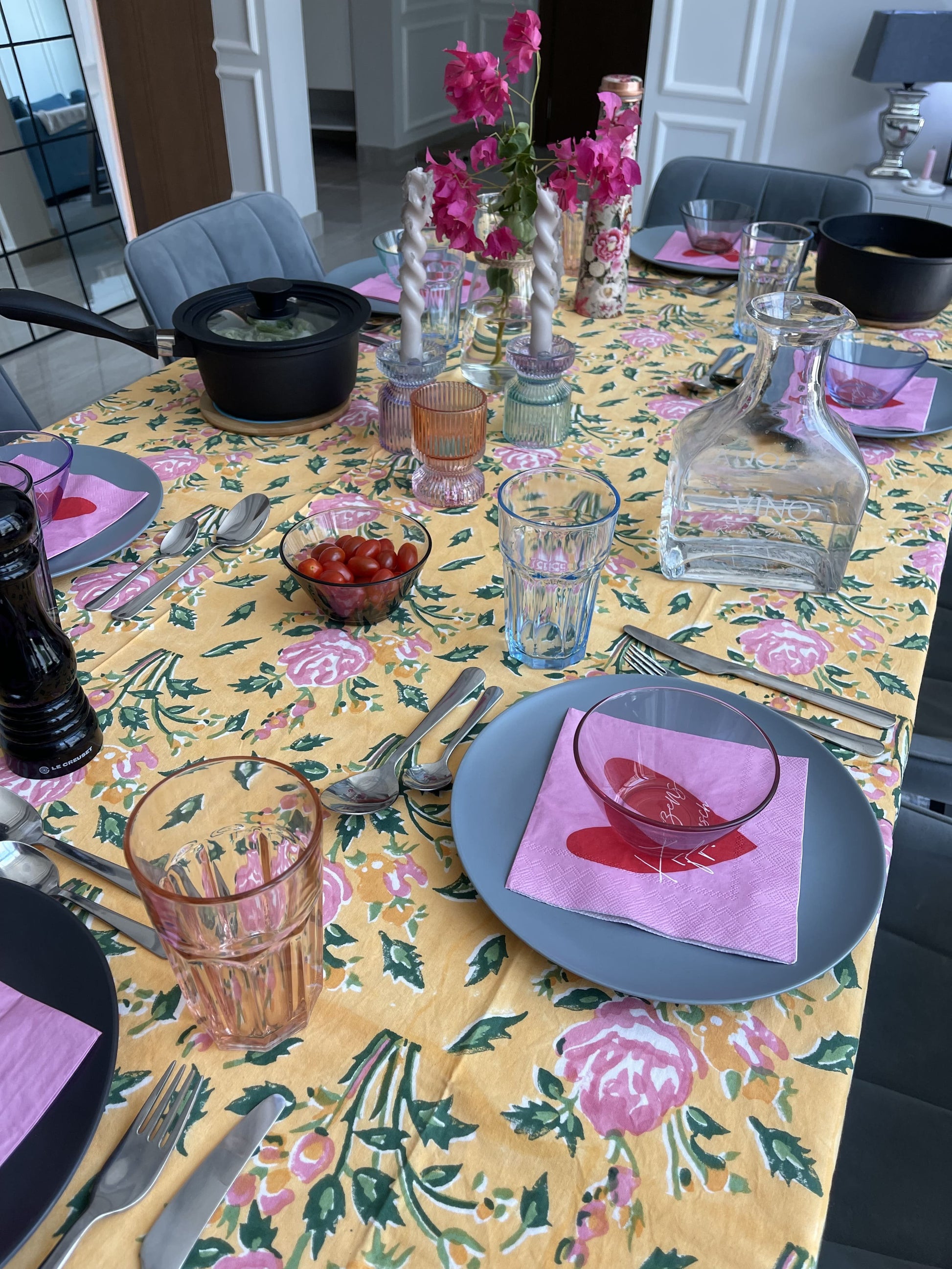 rectangular-tablecloth-for-6-seater-table-with-pink-roses-design-on-bright-yellow-background