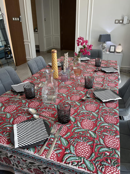 funky-red-pineapple-design-rectangular-tablecloth-for-six-seater-table-with-white-floral-border